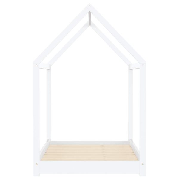 Estrutura de cama para crianças 90x200 cm pinho maciço branco - Image 4