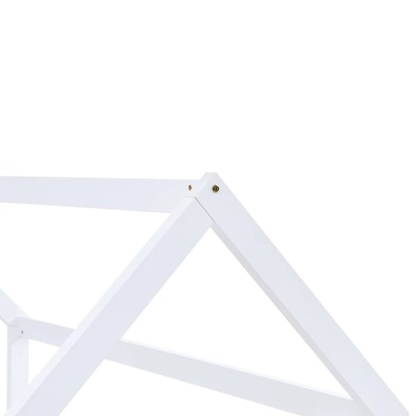 Estrutura de cama para crianças 90x200 cm pinho maciço branco - Image 5