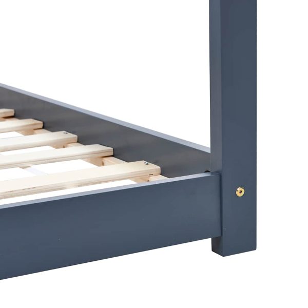 Estrutura de cama para crianças 90x200 cm pinho maciço cinzento - Image 6