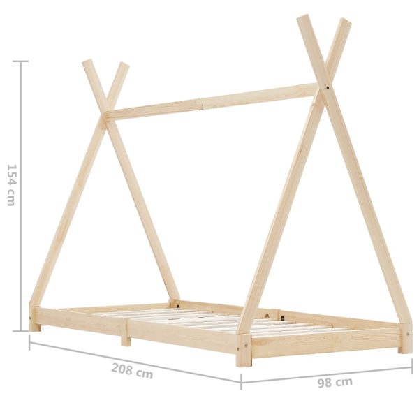 Estrutura de cama para crianças 90x200 cm pinho maciço - Image 7
