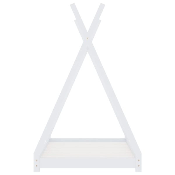 Estrutura de cama para crianças 90x200 cm pinho maciço branco - Image 4