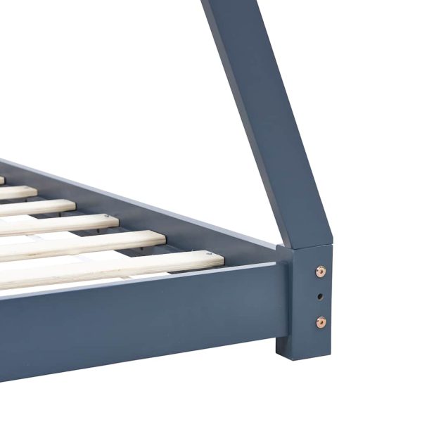 Estrutura de cama para crianças 80x160 cm pinho maciço cinza - Image 6