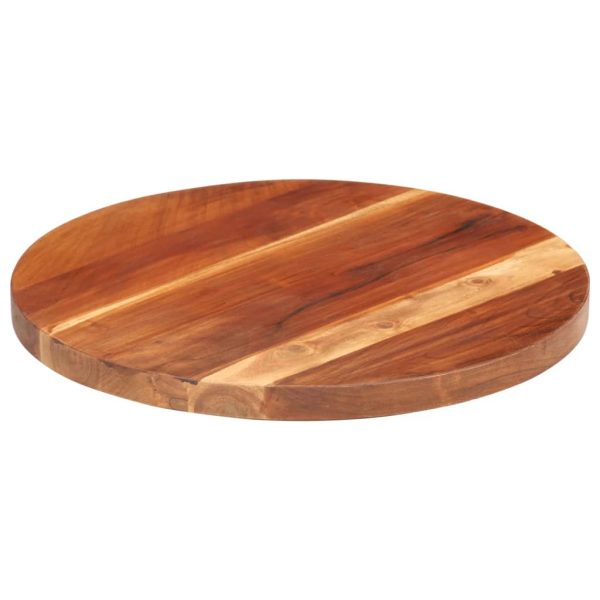 Tampo de mesa redondo madeira sheesham maciça 25-27 mm 40 cm - Image 2