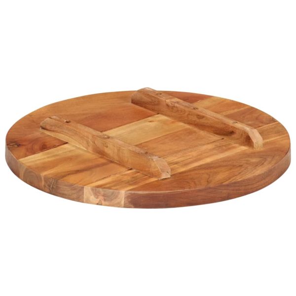 Tampo de mesa redondo madeira sheesham maciça 25-27 mm 40 cm - Image 3