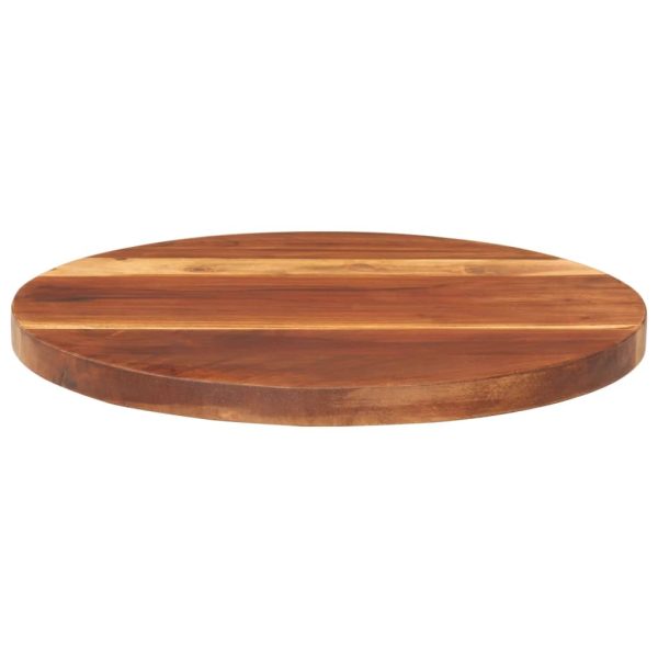Tampo de mesa redondo madeira sheesham maciça 25-27 mm 40 cm - Image 6