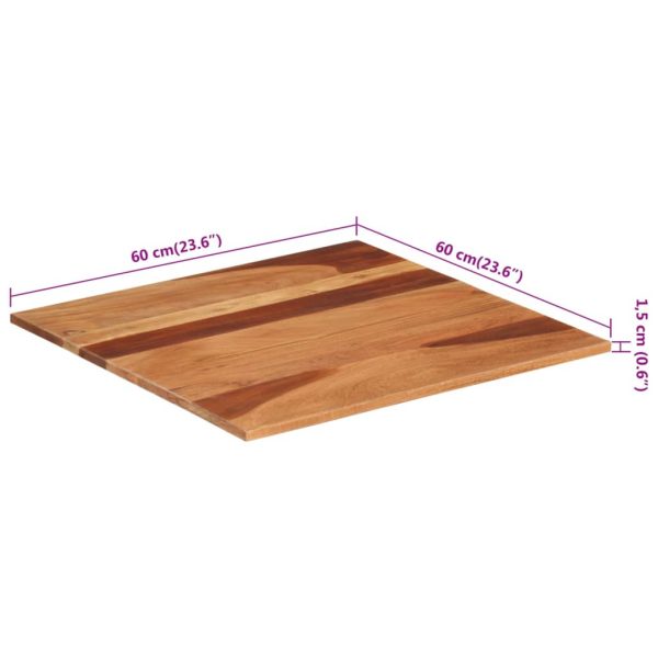 Tampo de mesa madeira de sheesham maciça 15-16 mm 60x60 cm - Image 6