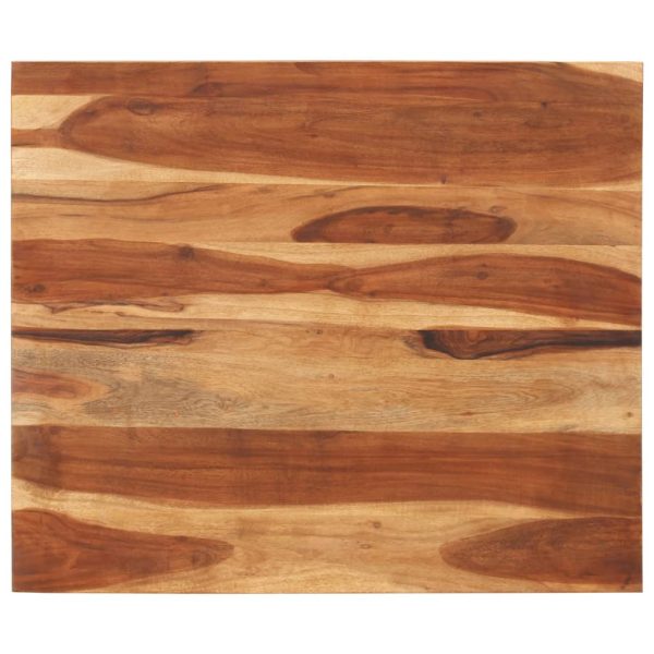 Tampo de mesa madeira de sheesham maciça 25-27 mm 70x80 cm