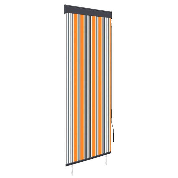 Estore de rolo para exterior 60x250 cm amarelo e azul