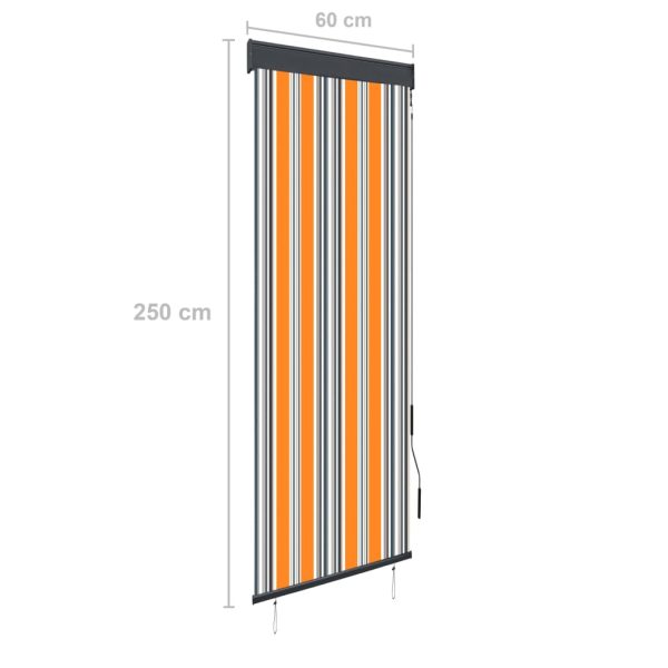 Estore de rolo para exterior 60x250 cm amarelo e azul - Image 8