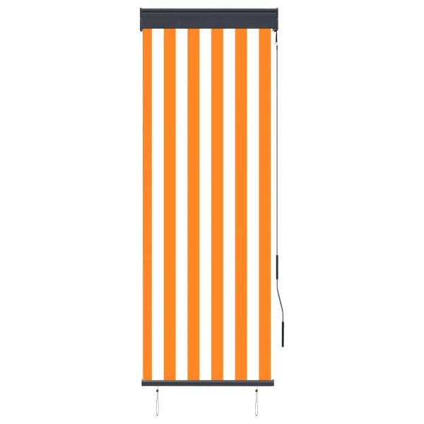 Estore de rolo para exterior 60x250 cm branco e laranja - Image 2