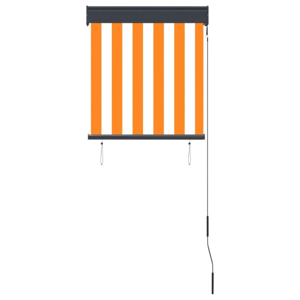 Estore de rolo para exterior 60x250 cm branco e laranja - Image 4