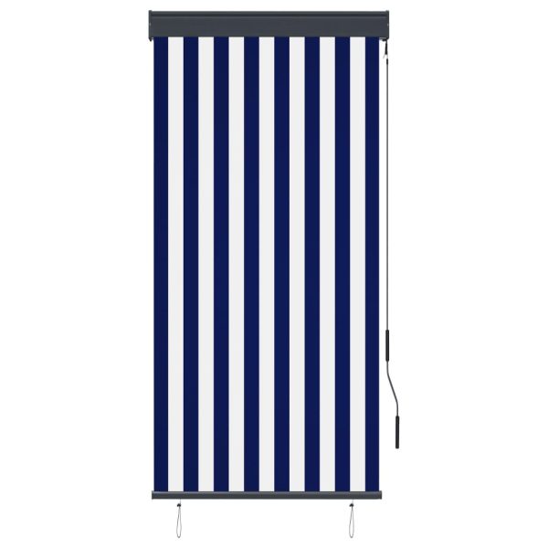 Estore de rolo para exterior 80x250 cm azul e branco - Image 2