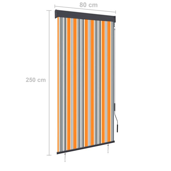 Estore de rolo para exterior 80x250 cm amarelo e azul - Image 8