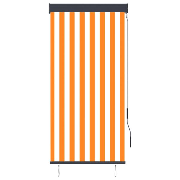 Estore de rolo para exterior 80x250 cm branco e laranja - Image 2