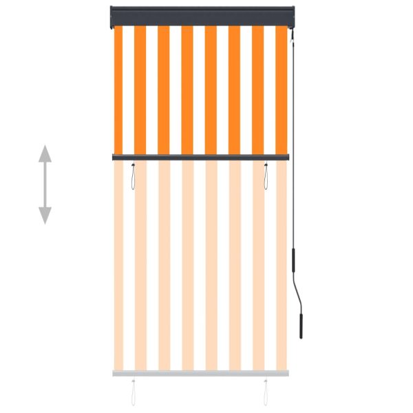 Estore de rolo para exterior 80x250 cm branco e laranja - Image 3