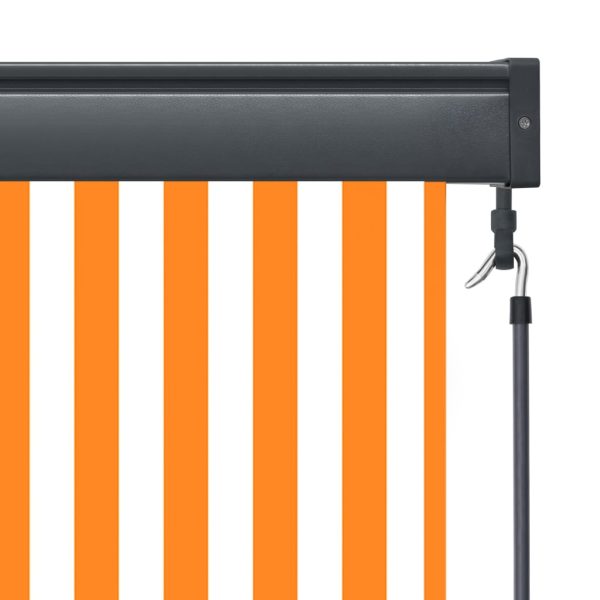 Estore de rolo para exterior 80x250 cm branco e laranja - Image 6
