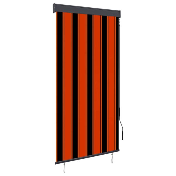 Estore de rolo para exterior 80x250 cm laranja e castanho