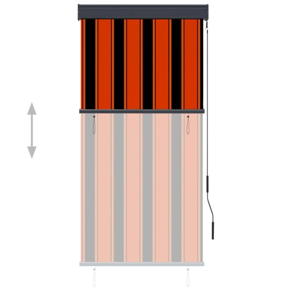 Estore de rolo para exterior 80x250 cm laranja e castanho - Image 3