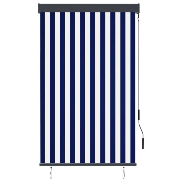 Estore de rolo para exterior 100x250 cm azul e branco - Image 2