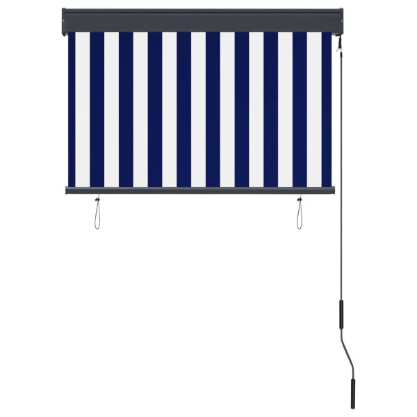 Estore de rolo para exterior 100x250 cm azul e branco - Image 4