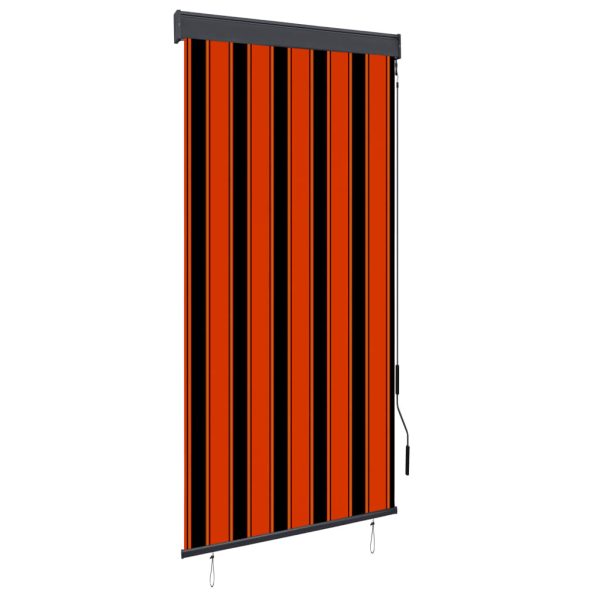 Estore de rolo para exterior 100x250 cm laranja e castanho
