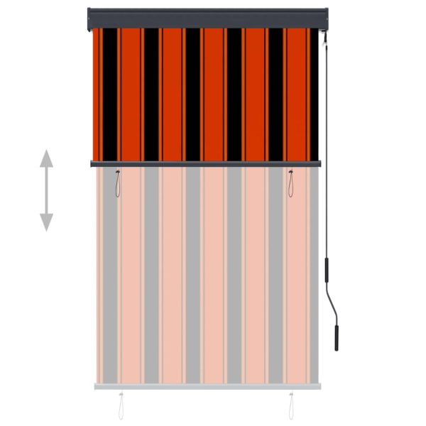 Estore de rolo para exterior 100x250 cm laranja e castanho - Image 3
