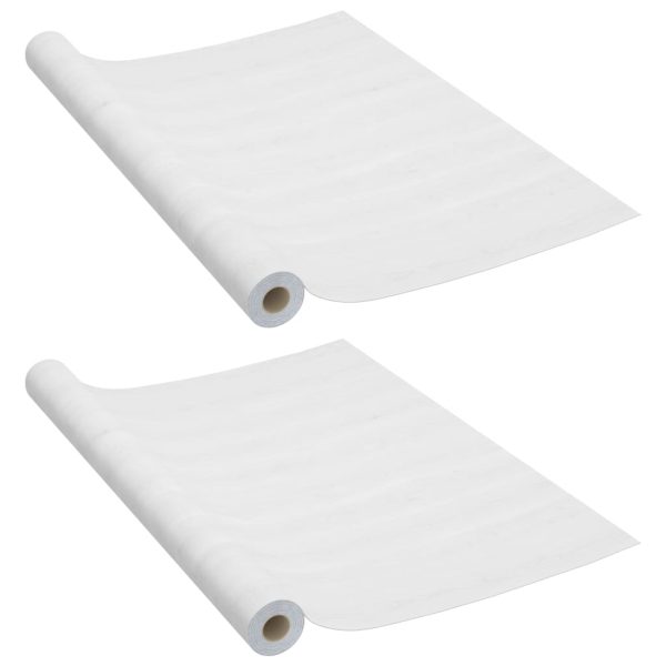 Autocolante para porta 2 pcs 210x90 cm PVC cor madeira branca - Image 2