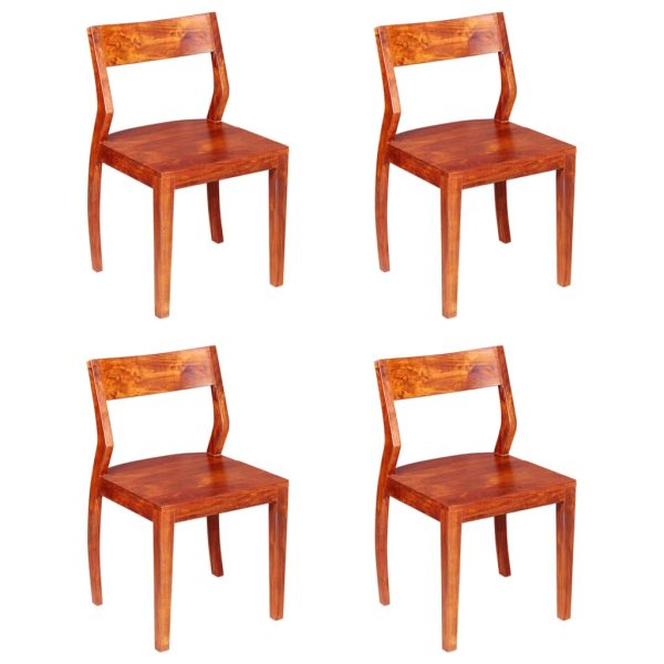 Cadeiras de jantar 4 pcs madeira acácia e sheesham maciça