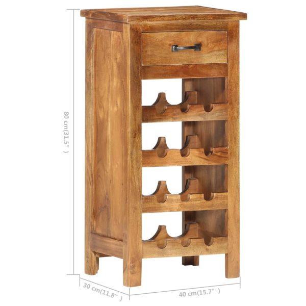 Armário para vinhos 40x30x80 cm madeira de acácia maciça - Image 7