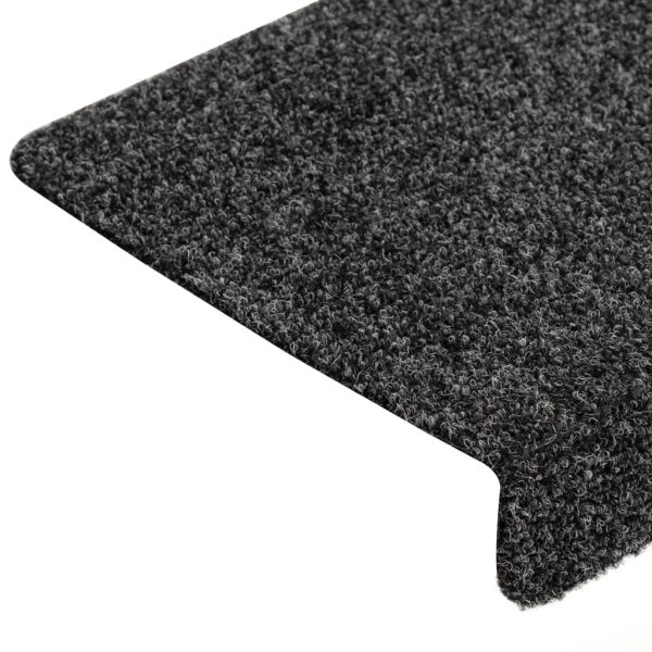 Tapetes de escada 15 pcs 65x21x4 cm tecido agulhado cinza - Image 5