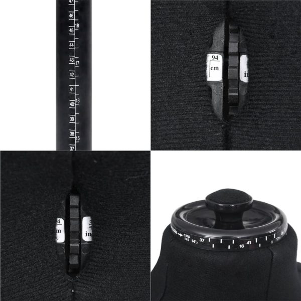 Manequim masculino ajustável tamanho 37-45 preto - Image 6