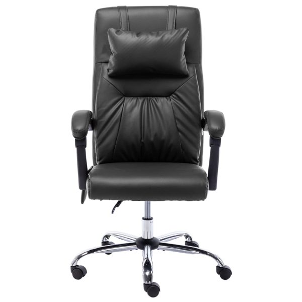 Cadeira de escritório c/ função massagem couro artificial preto - Image 2