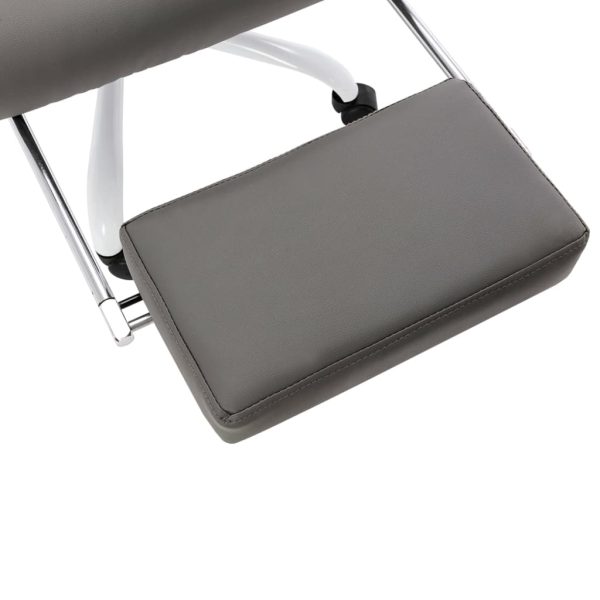 Cadeira escritório c/ função massagem couro artificial cinzento - Image 8