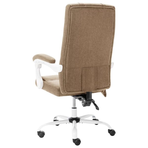 Cadeira escritório c/ função massagem tecido cinza-acastanhado - Image 4