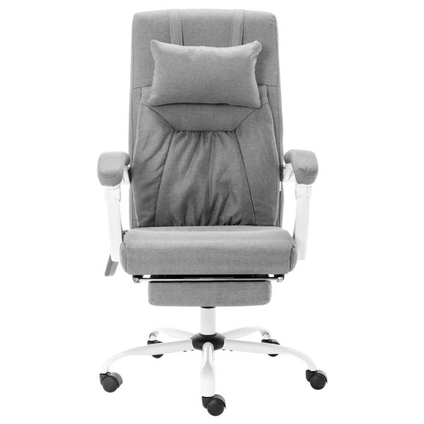 Cadeira de escritório c/ função de massagem tecido cinzento - Image 2
