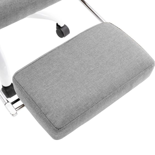 Cadeira de escritório c/ função de massagem tecido cinzento - Image 9