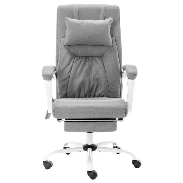 Cadeira de escritório c/ função de massagem tecido cinzento - Image 2
