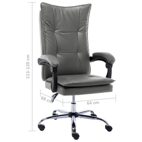 Cadeira de escritório couro artificial antracite - Image 10