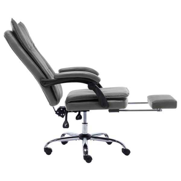Cadeira de escritório em couro artificial antracite - Image 5