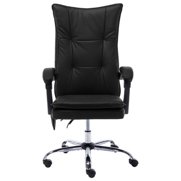 Cadeira de escritório c/ função massagem couro artificial preto - Image 2