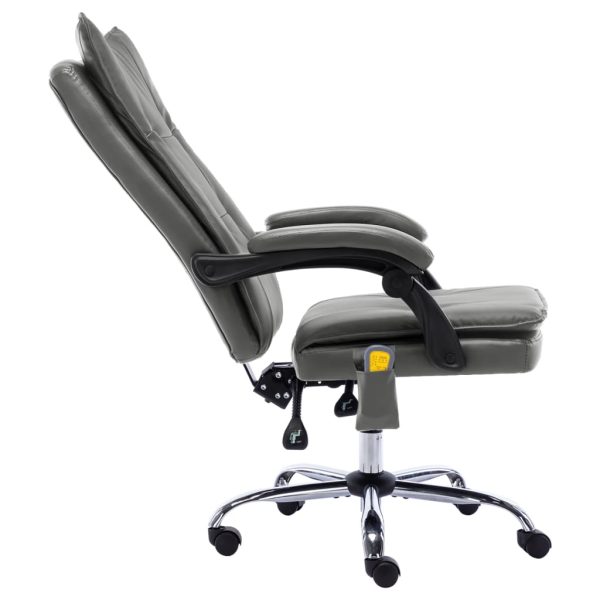 Cadeira escritório c/ função massagem couro artific. antracite - Image 5