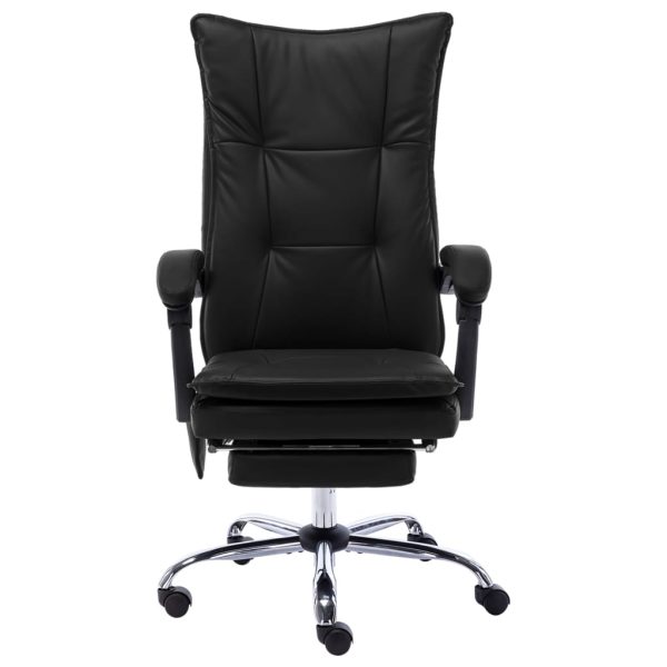 Cadeira de escritório c/ função massagem couro artificial preto - Image 2