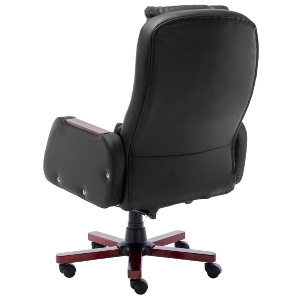Cadeira de escritório c/ função massagem couro artificial preto - Image 4