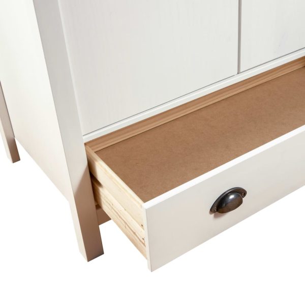 Roupeiro 2 portas Hill 89x50x170 cm pinho maciço branco - Image 7