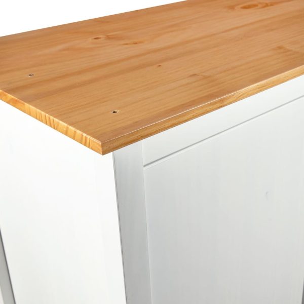 Roupeiro 2 portas Hill 89x50x170 cm pinho maciço branco - Image 8