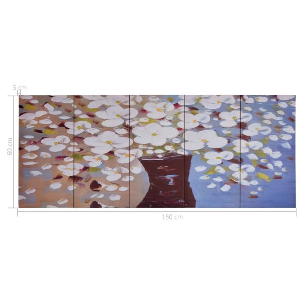 Conj. painéis parede c/ impressão vaso flores 150x60cm multicor - Image 4