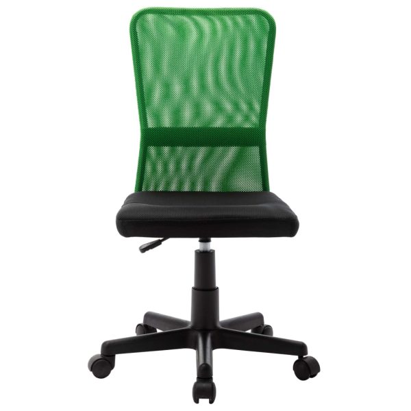 Cadeira de escritório 44x52x100cm tecido de malha preto e verde - Image 2