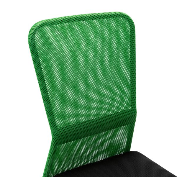 Cadeira de escritório 44x52x100cm tecido de malha preto e verde - Image 5