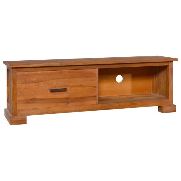 Móvel de TV 112x30x37 cm madeira de teca maciça