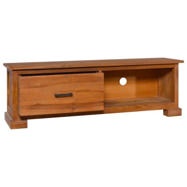 Móvel de TV 112x30x37 cm madeira de teca maciça - Image 2